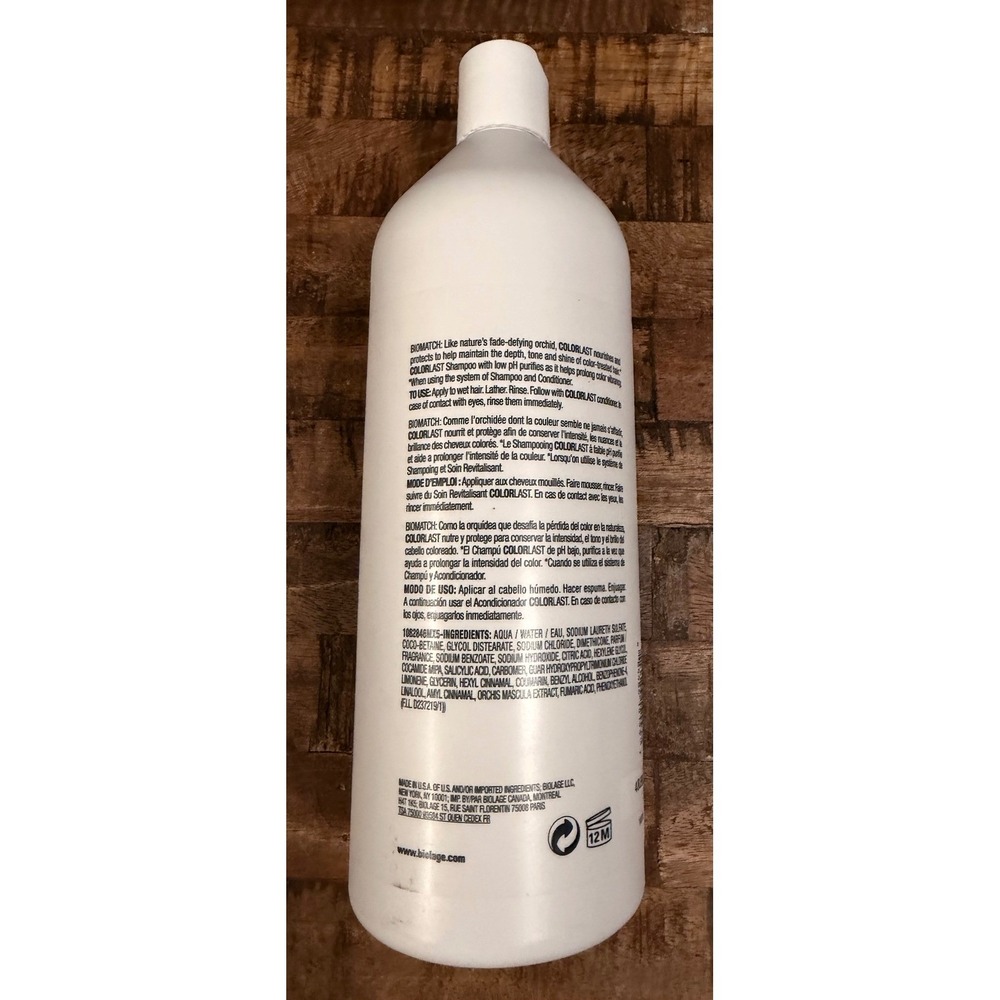 Matrix Biolage Color Last Shampoo For Color Treated Hair 33.8 Oz 1 Liter - Picture 2 of 3